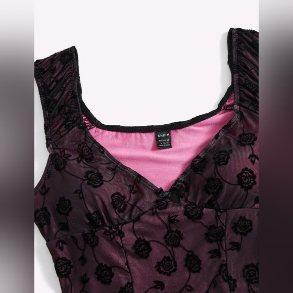 New coolane floral print mesh cropped tank top - Picture 4 of 13